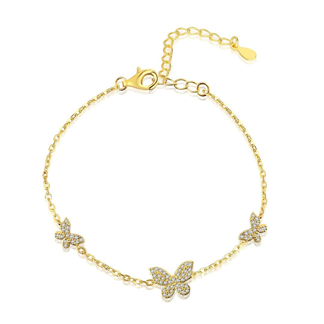 [LUCKY LOVE]Delicate Butterfly Pendant Bracelet