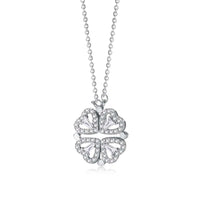 [LUCKY LOVE]Ornate Heart Cut Flower Shape Necklace
