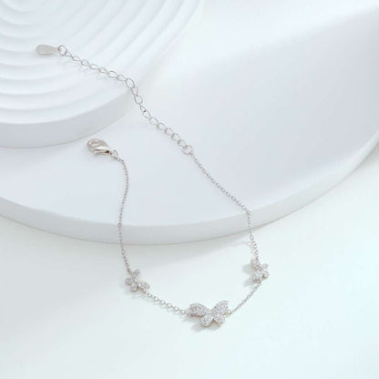 [LUCKY LOVE]Delicate Butterfly Pendant Bracelet