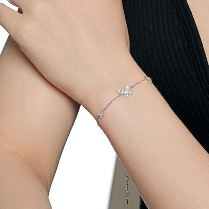 [LUCKY LOVE]Delicate Butterfly Pendant Bracelet