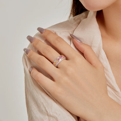 [LUCKY LOVE]Radiant Colorful Radiant Cut Daily Ring