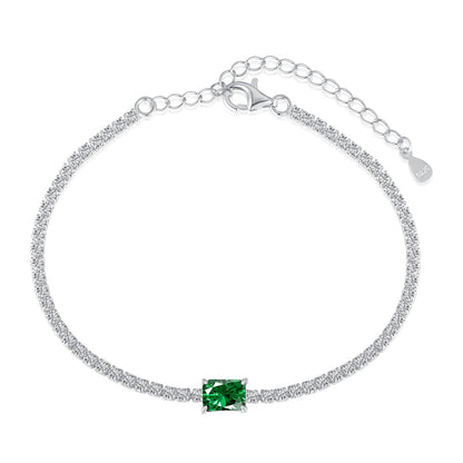 [LUCKY LOVE]1.0 Carat Unique Emerald Cut Banquet Bracelet