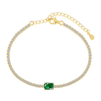 [LUCKY LOVE]1.0 Carat Unique Emerald Cut Banquet Bracelet