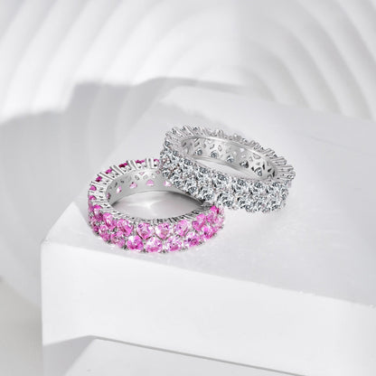 [LUCKY LOVE]Sparkling Full Heart Ring