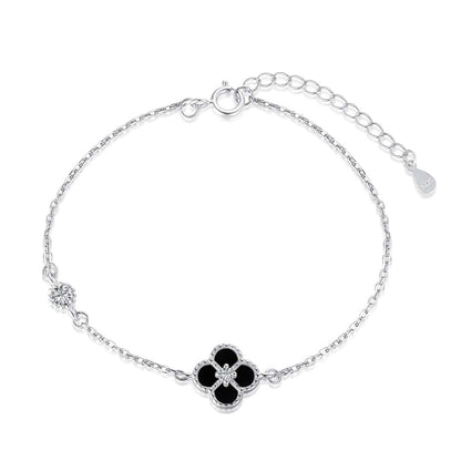 [LUCKY LOVE]Delicate Four Leaf Clover Bracelet