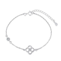 [LUCKY LOVE]Delicate Four Leaf Clover Bracelet