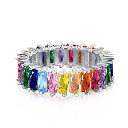 [LUCKY LOVE]Unique Colorful Radiant Cut RIng