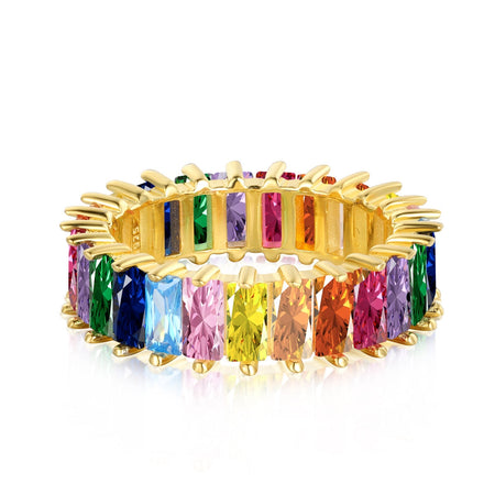 [LUCKY LOVE]Unique Colorful Radiant Cut RIng