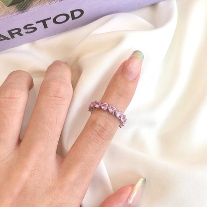 [LUCKY LOVE]0.25 Carat Radiant Romance Heart Cut Lover Ring
