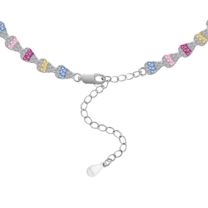 [LUCKY LOVE]Radiant Colorful Rainbow Necklace