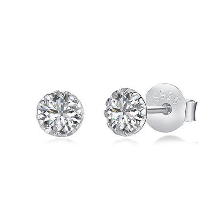[LUCKY LOVE]Sparkling Colorful Round Shape Earrings