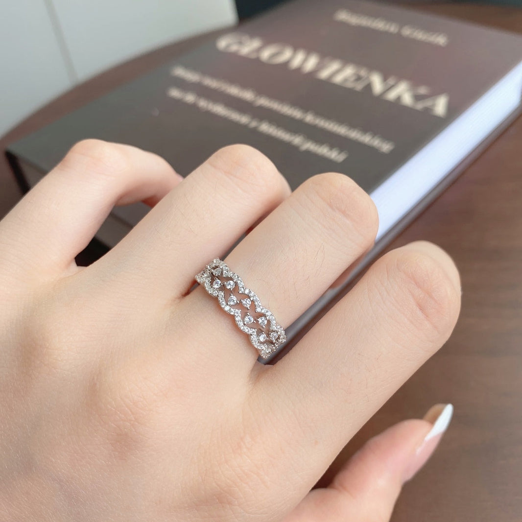 [LUCKY LOVE]Elegant Resplendent Round Shape Party Ring