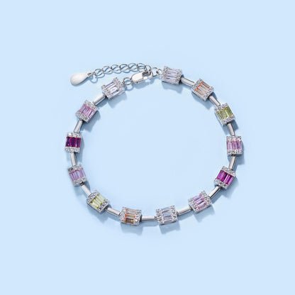 [LUCKY LOVE]Dainty Charming Emerald Cut Daily Bracelet