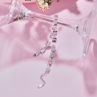 [LUCKY LOVE]Dainty Charming Emerald Cut Daily Bracelet