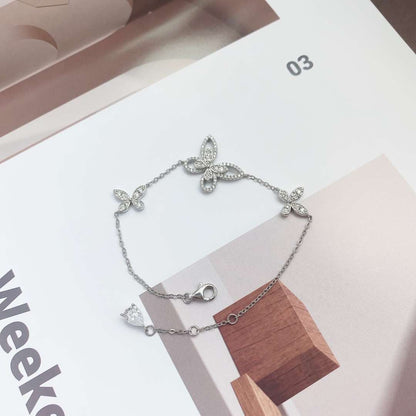 [LUCKY LOVE]Delicate Butterfly Pendant Bracelet