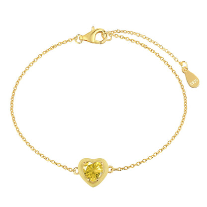 [LUCKY LOVE]Sparkling Romantic Heart Shape Lover Bracelet