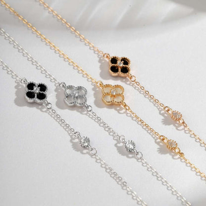 [LUCKY LOVE]Delicate Four Leaf Clover Bracelet
