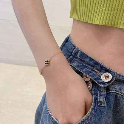 [LUCKY LOVE]Delicate Four Leaf Clover Bracelet
