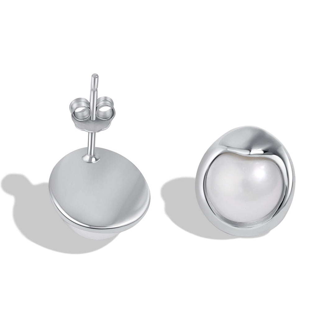 [LUCKY LOVE]Dainty Bread Pearl Earrings