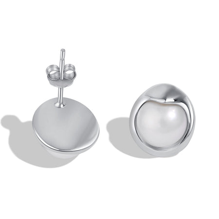 [LUCKY LOVE]Dainty Bread Pearl Earrings
