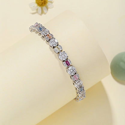 [LUCKY LOVE]Dazzling Radiant Multi Cut Daily Bracelet