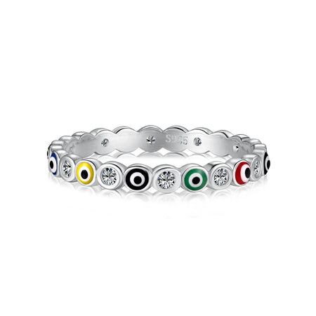 [LUCKY LOVE]Sparkling Vibrant Round Shape Daily Ring