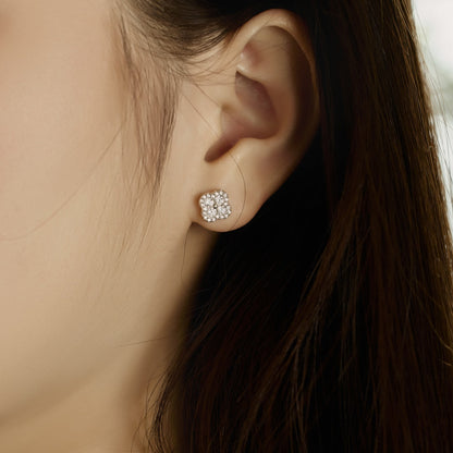 [LUCKY LOVE]Four-Leaf Clover Flower Shaped Earrings