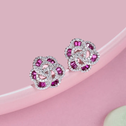 [LUCKY LOVE]Exquisite Flower Shape Daily Earrings