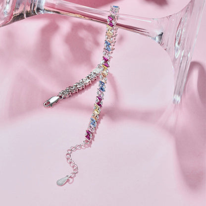 [LUCKY LOVE]Ornate Sparkling Multi Cut Party Bracelet