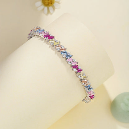 [LUCKY LOVE]Ornate Sparkling Multi Cut Party Bracelet