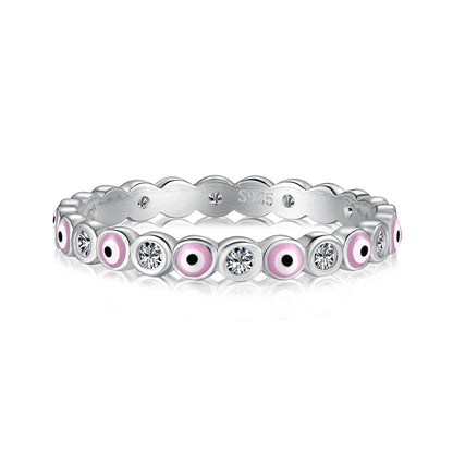 [LUCKY LOVE]Sparkling Vibrant Round Shape Daily Ring