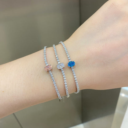 [LUCKY LOVE]0.75 Carat Exquisite Oval Cut Daily Bracelet