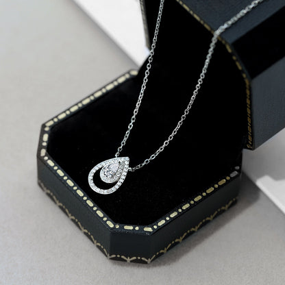 [LUCKY LOVE]Sparkling Pear Cut Necklace