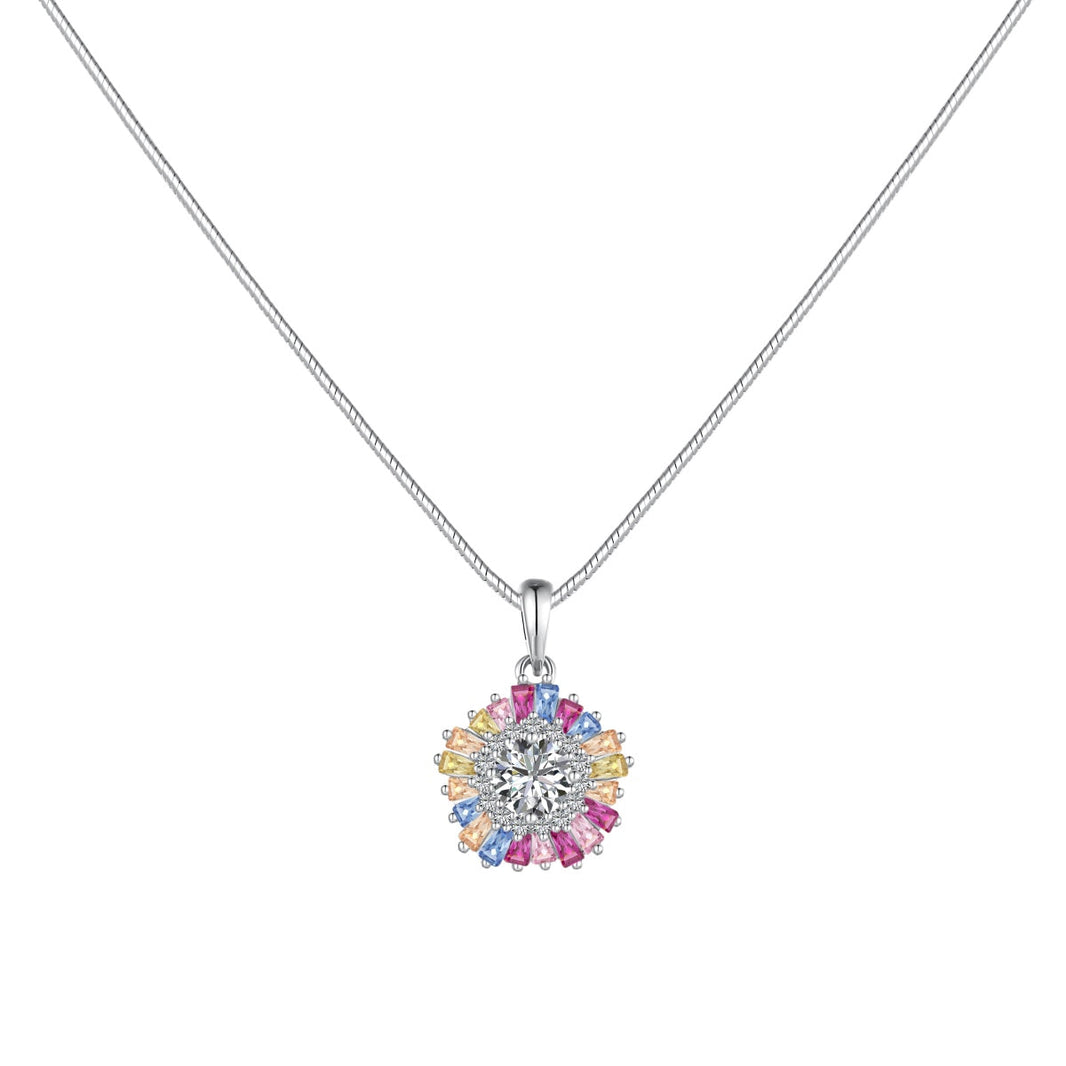 [LUCKY LOVE]Charming Flower Colorful Necklace
