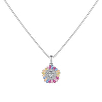 [LUCKY LOVE]Charming Flower Colorful Necklace