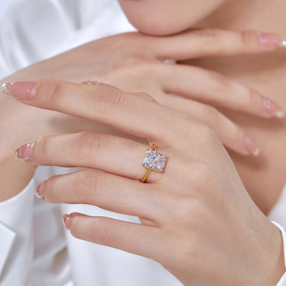 [LUCKY LOVE]4.0 Carat Ornate Enchanting Radiand Cut Banquet Ring