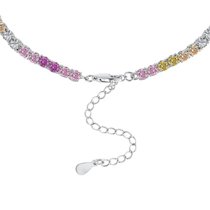 [LUCKY LOVE]Delicate Colorful Tennis Necklace