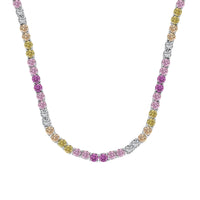 [LUCKY LOVE]Delicate Colorful Tennis Necklace