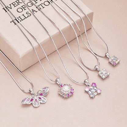 [LUCKY LOVE]Charming Flower Colorful Necklace