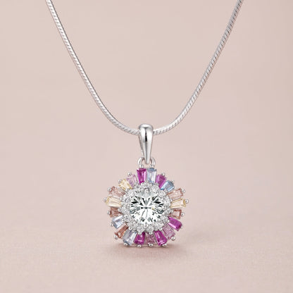 [LUCKY LOVE]Charming Flower Colorful Necklace