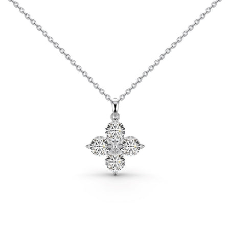 [LUCKY LOVE]Four-Leaf Clover And Eight-Pointed Star Necklace