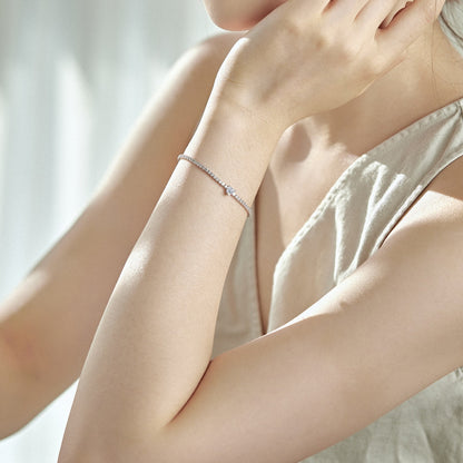[LUCKY LOVE]0.5 Carat Elegant Romantic Heart Shape Lover Bracelet