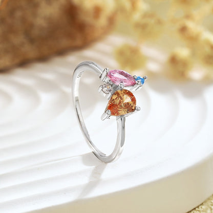 [LUCKY LOVE]Radiant Colorful Multi Cut Daily Ring