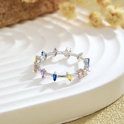 [LUCKY LOVE]Unique Trapezoid Cut Daily Ring