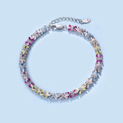 [LUCKY LOVE]Radiant Colorful Emerald Cut Party Bracelet