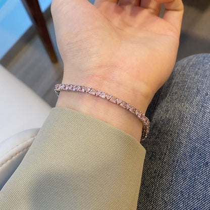 [LUCKY LOVE]Dazzling Romantic Heart Shape Lover Bracelet