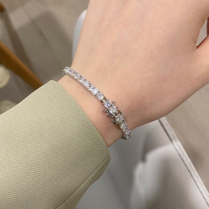 [LUCKY LOVE]Luxurious Ornate Round Cut Tennis Bracelet