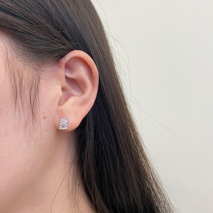 [LUCKY LOVE]Radiant Luxurious Princess Cut Daily Earrings