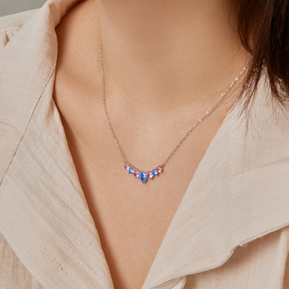 [LUCKY LOVE]Dainty Colorful Heart Necklace