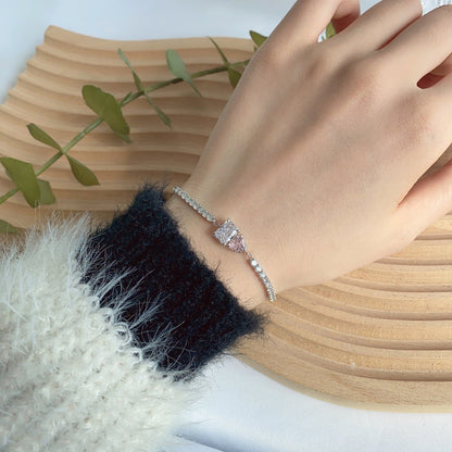 [LUCKY LOVE]Dazzling Unique Multi Shape Lover Bracelet